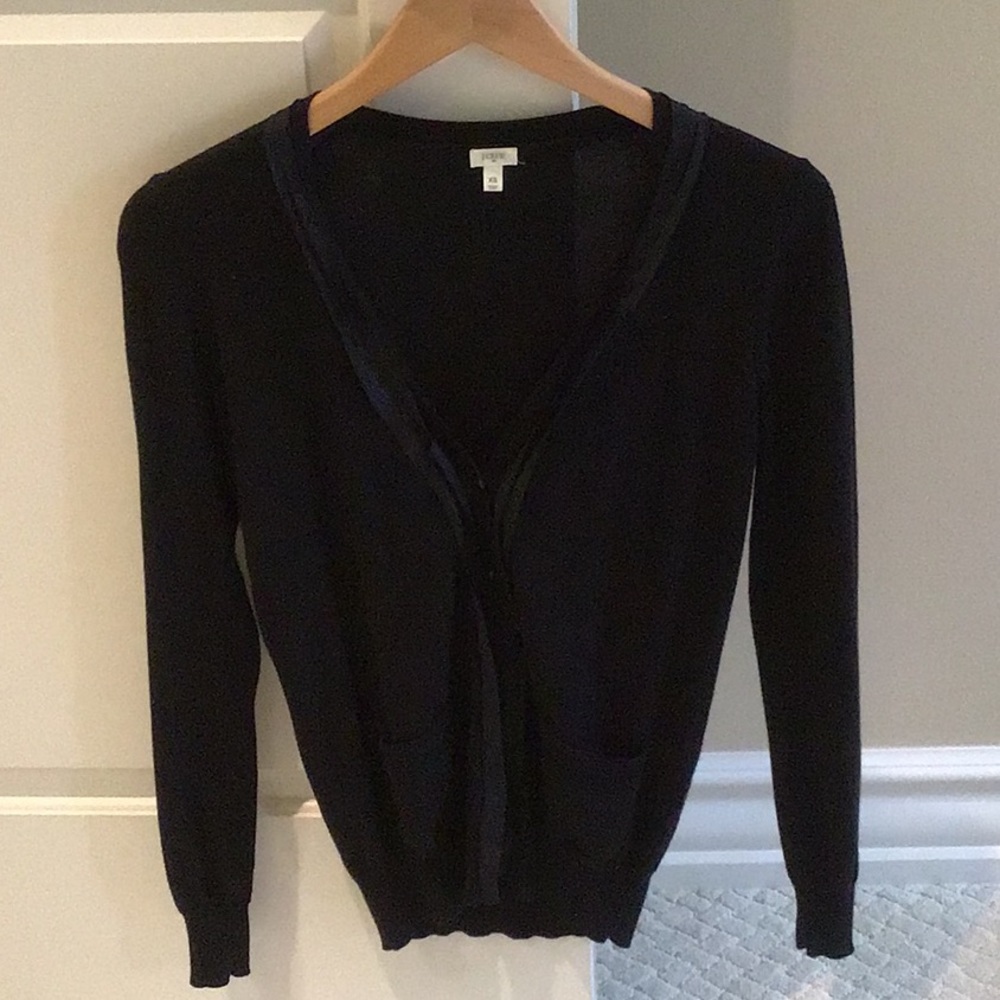 J Crew black v-neck cardigan - XS